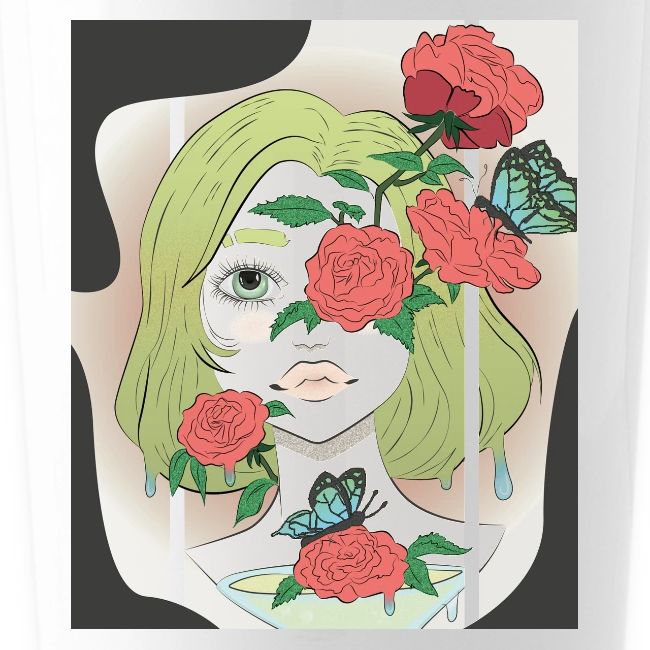 Girl with Rose Vine