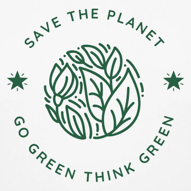 Go green save the planet leaf badges T Shirt