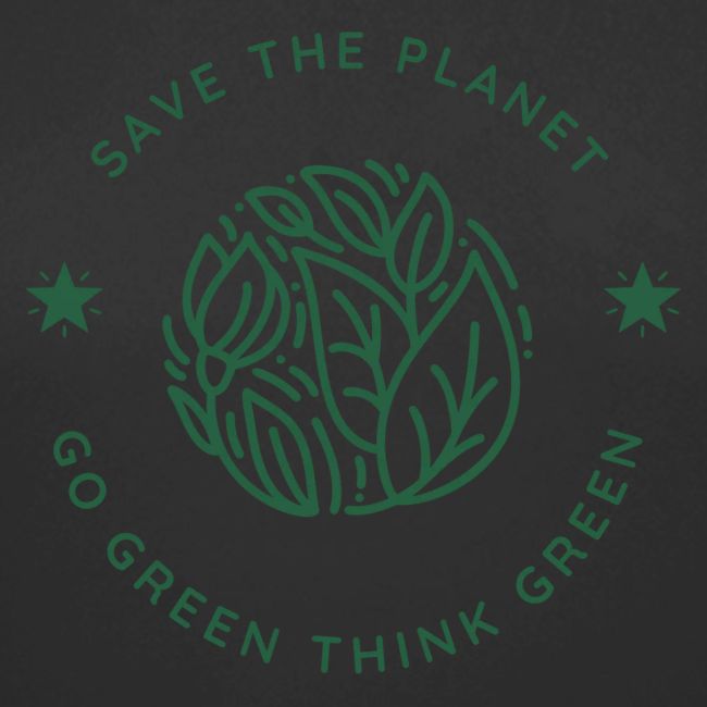 Go green save the planet leaf badges T Shirt