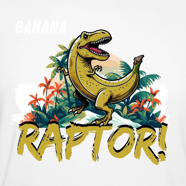 Funny Banana Raptor T-Rex Design