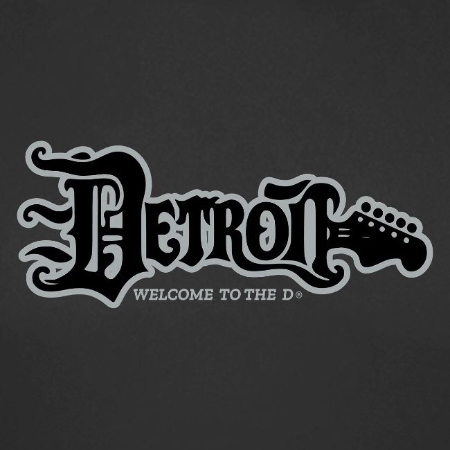 DETROIT GUITAR WTTD BLK SLR REG FONT