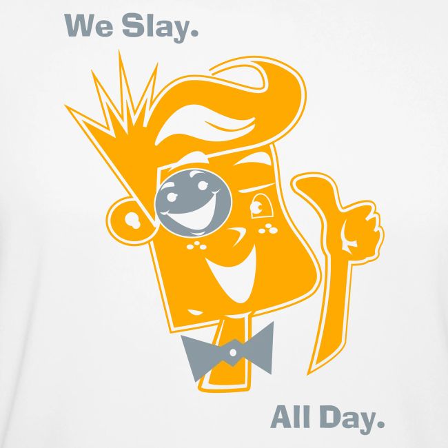 We Slay All Day Shiny Shirt Metallic Silver & Gold