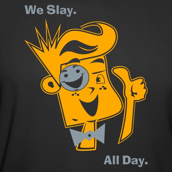 We Slay All Day Shiny Shirt Metallic Silver & Gold