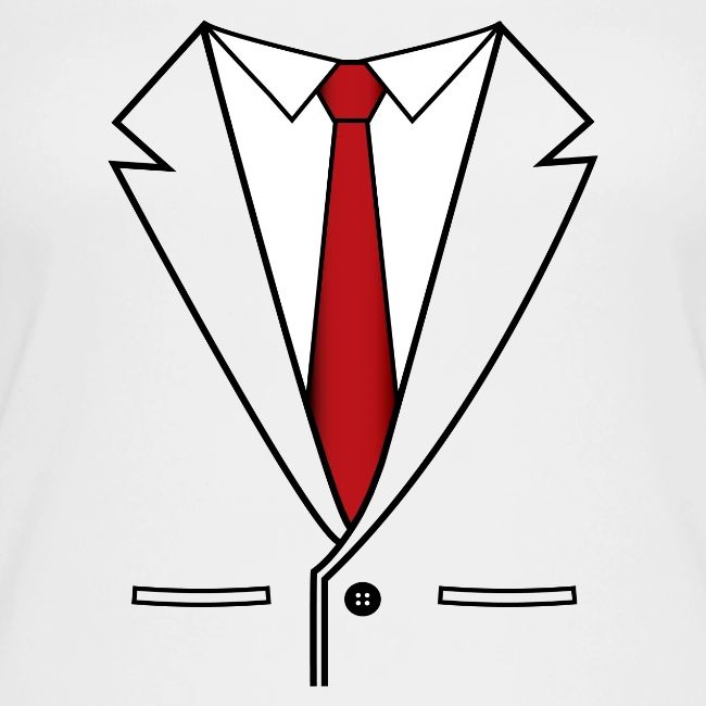 Business Suit With Red Tie