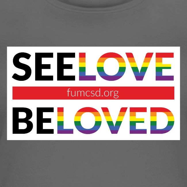 FUMCSD See Love, Be Loved: white design background