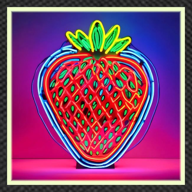 Vibrant Strawberry Neon Sign