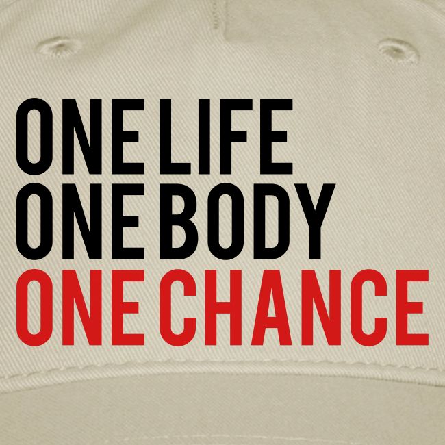 One Life One Body One Chance