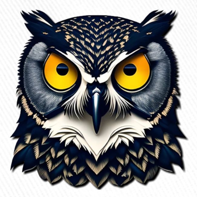 A COLORFUL OWL.