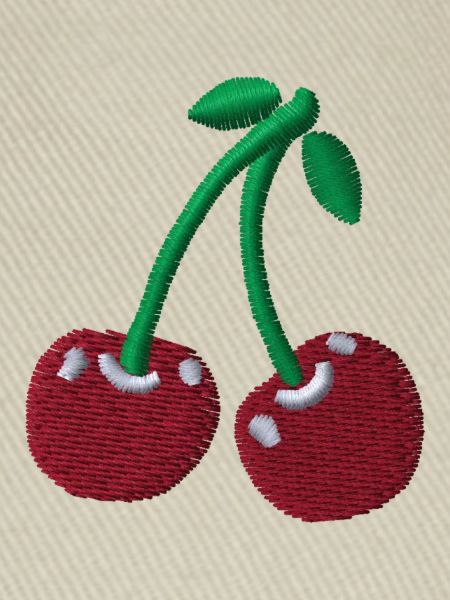 Cherries embroidered