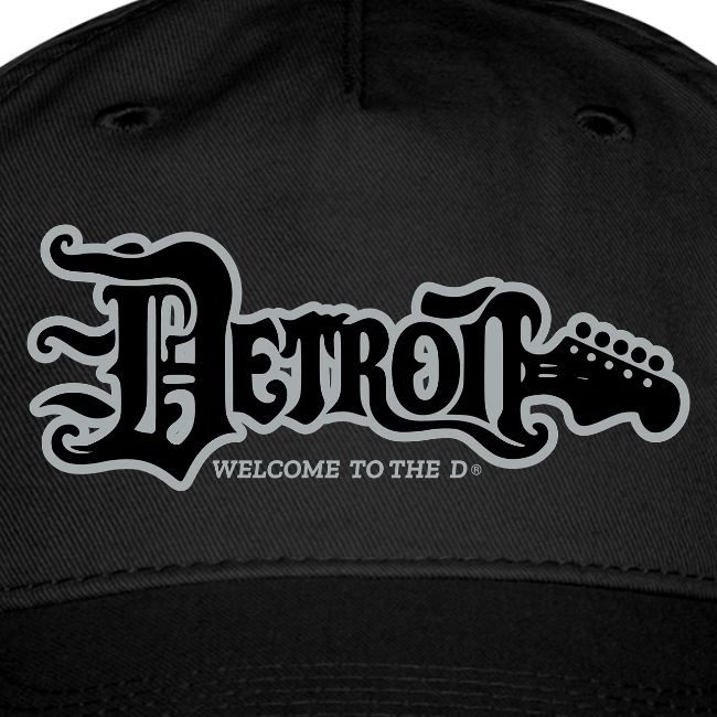 DETROIT GUITAR WTTD BLK SLR REG FONT