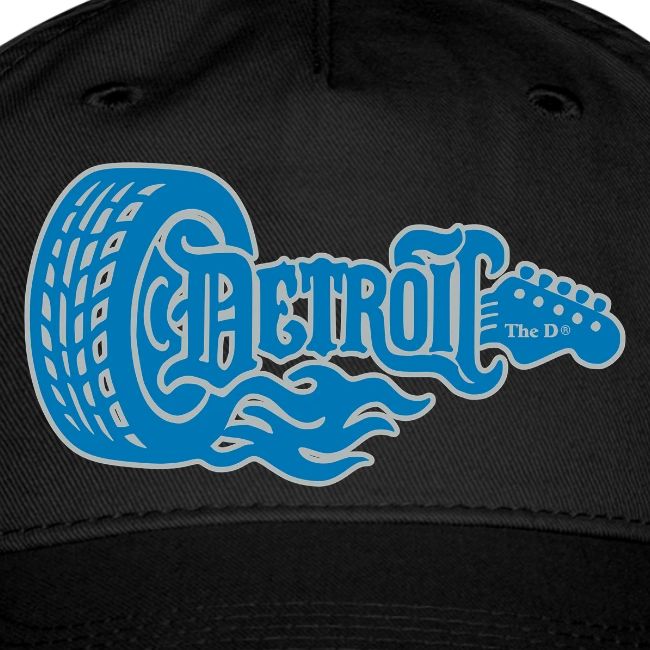 The D® - Detroit Wheel Guitar with Flames Bl Slvr