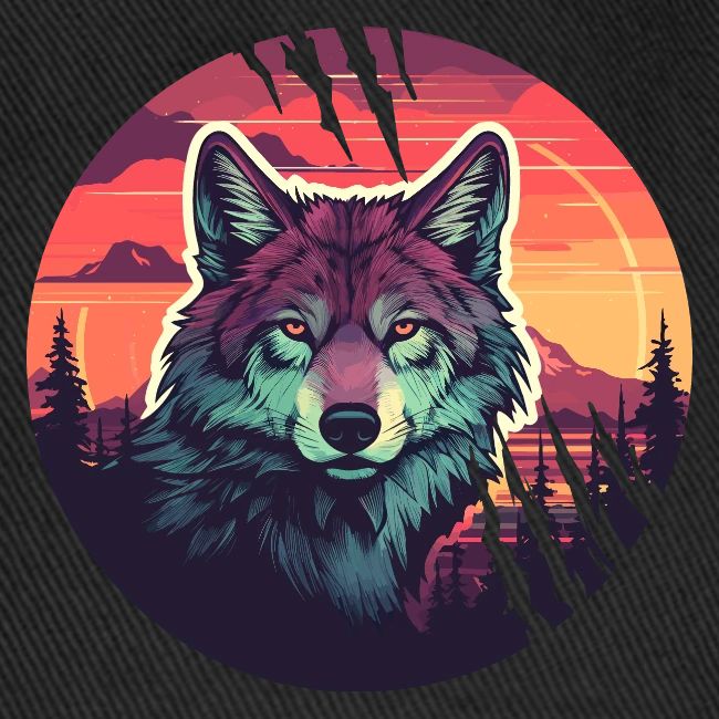Colorful Wolf Stare