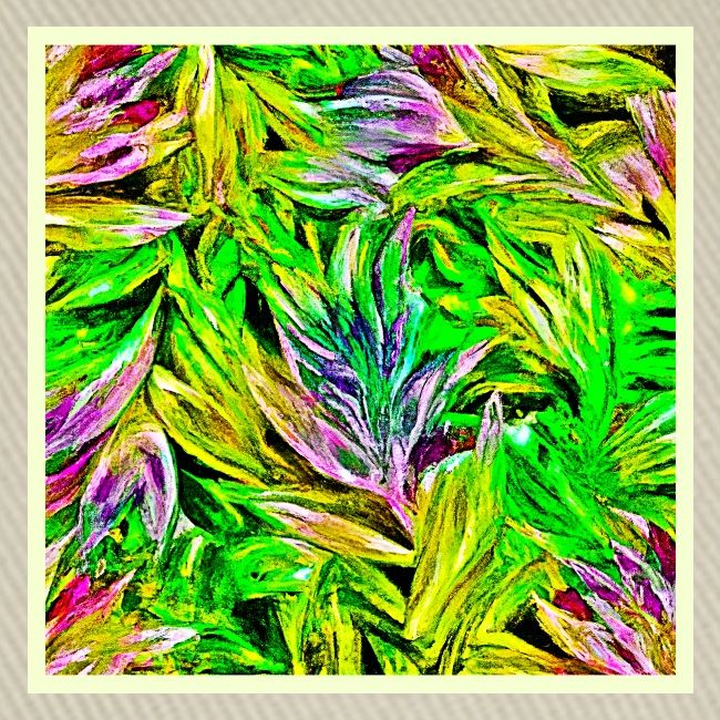 Vibrant Plant Strokes Design