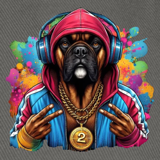 Boxer Dog Splash Art