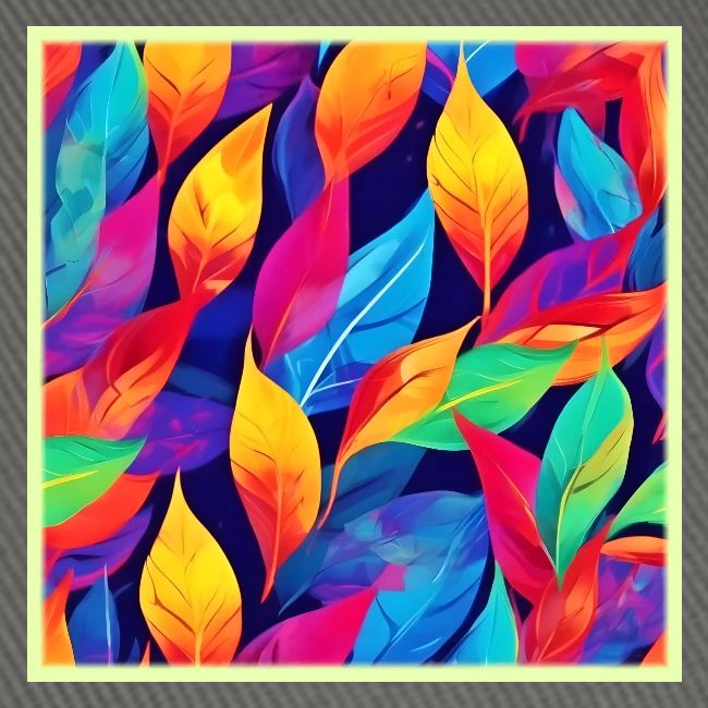 Vibrant Autumn Leaves Abstract Art