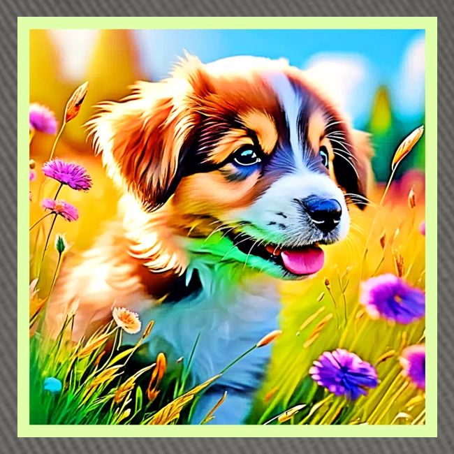 Happy Puppy Meadow Design