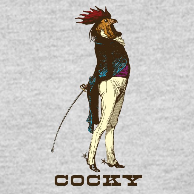 Cocky the Vintage Rooster Chicken - color
