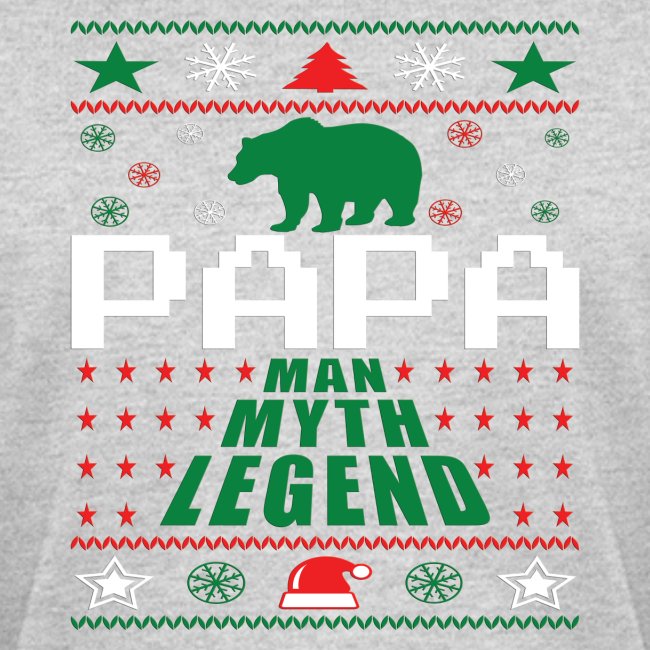 Papa Man Myth Legend Ugly Christmas