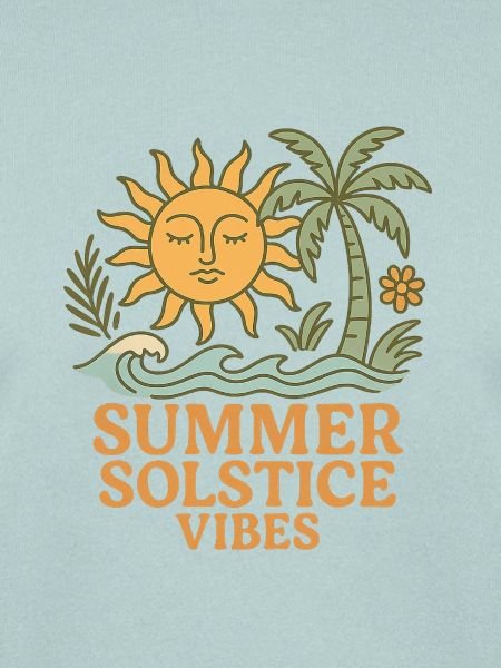 Summer Solstice Vibes Sun and Palm Design