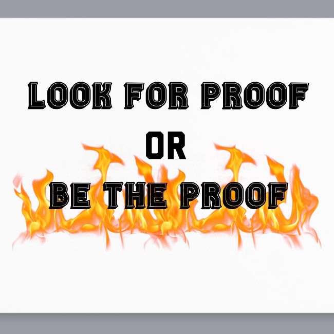 LOOK FOR PROOF OR BE THE PROOF - FIRE