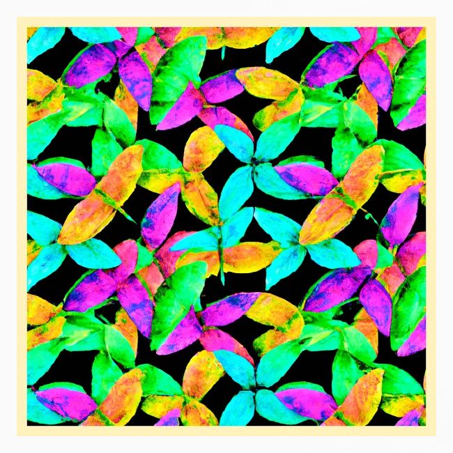 Neonscape Leaf Pattern