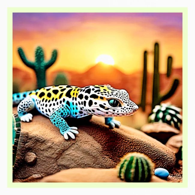 Colorful Gecko Rocks Design