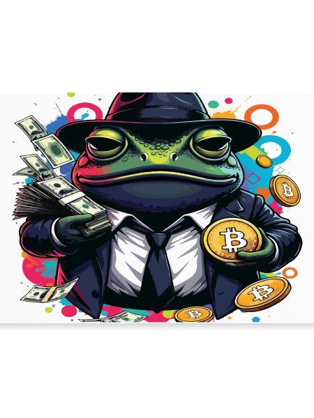 Bitcoin Frog Streetwear Art