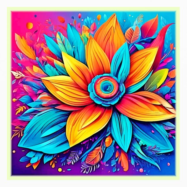 Vibrant Floral Artwork