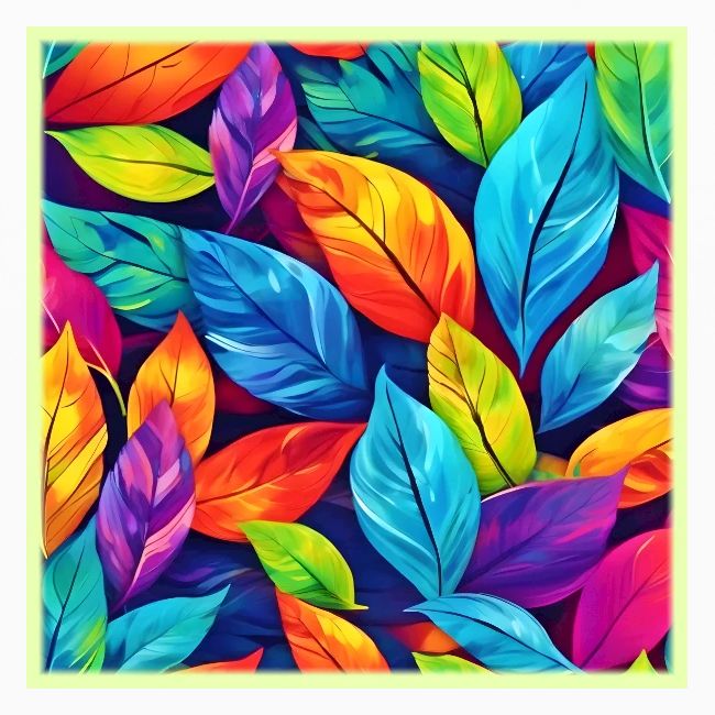 Colorful Foliage Pattern Artwork
