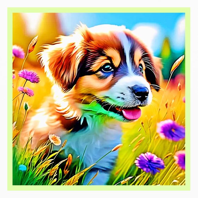 Happy Puppy Meadow Design