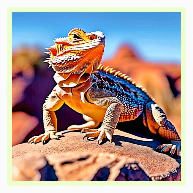 Desert Lizard Close-up Design