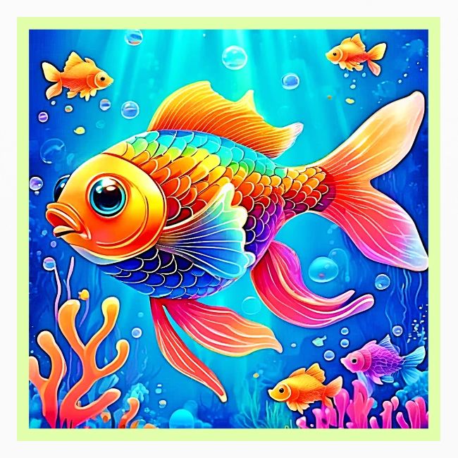 Colorful Aquarium Fish Art