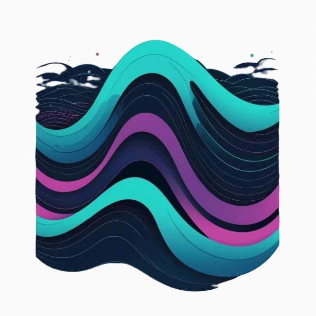 Abstract Wavy Ocean Pattern