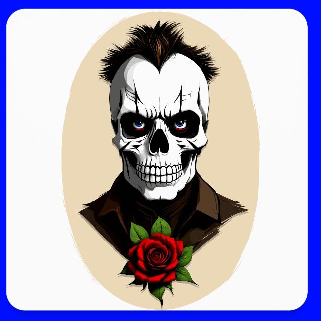 Skull with rose