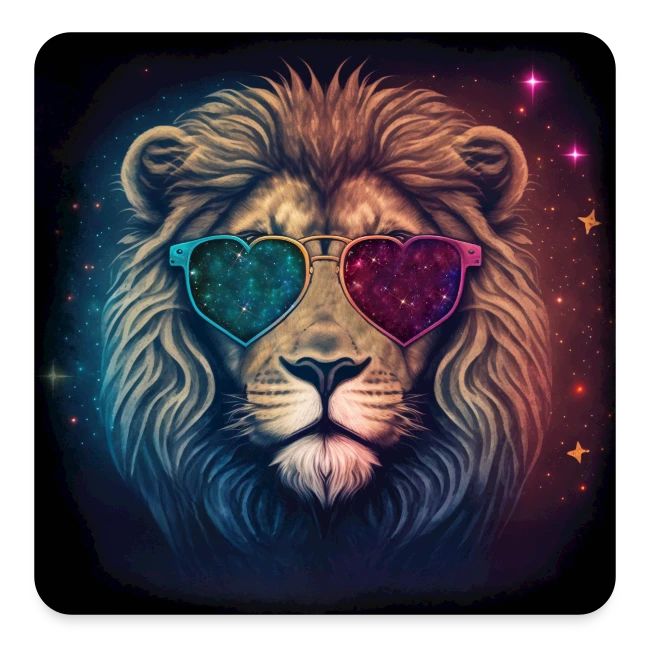 Jesus Lion of Judah wearing love glasses