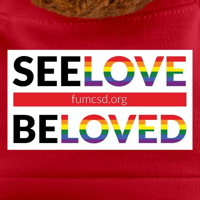 FUMCSD See Love, Be Loved: white design background