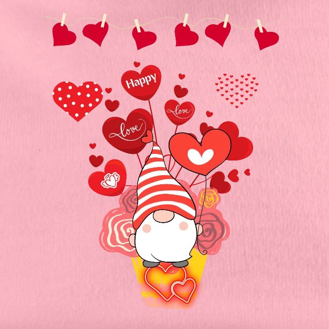 Design wrapped in love hearts, vibrating in love.