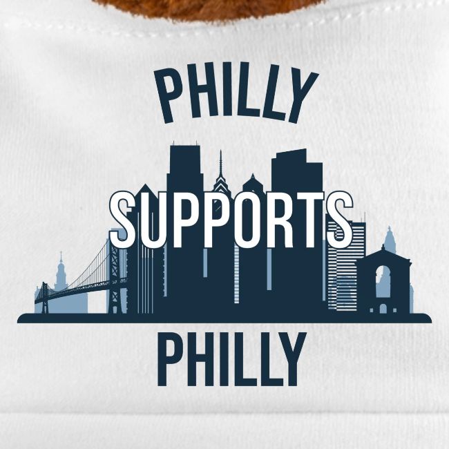 Philly Supports Philly skyline blue transparentbg