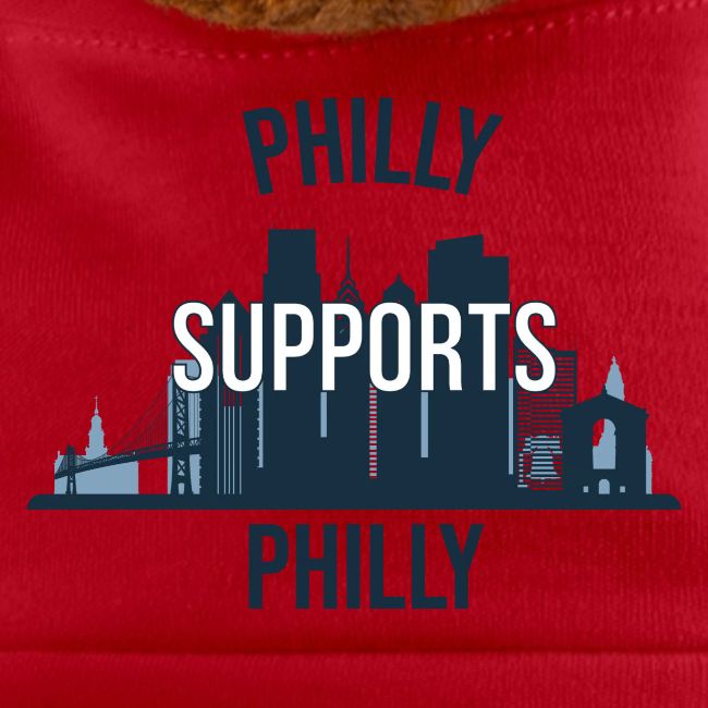 Philly Supports Philly skyline blue transparentbg