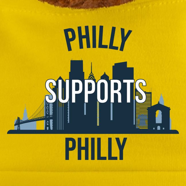 Philly Supports Philly skyline blue transparentbg