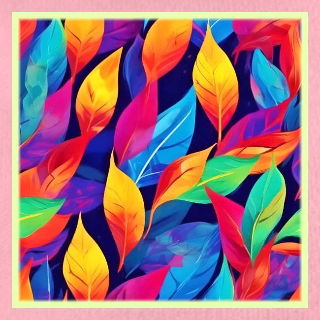 Vibrant Autumn Leaves Abstract Art