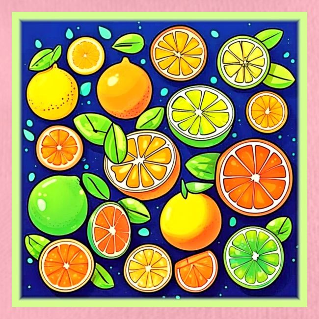 Fresh Citrus Slice Pattern