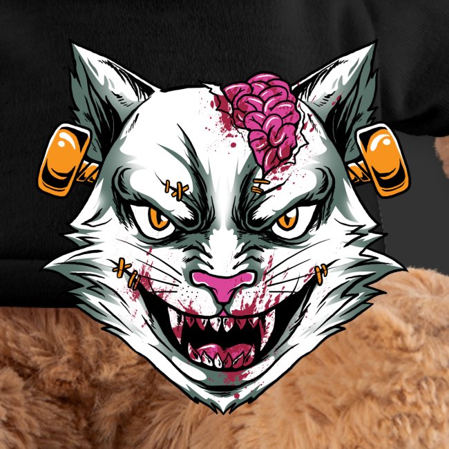 Horror Mashups: Zombie Stein Cat T-Shirt