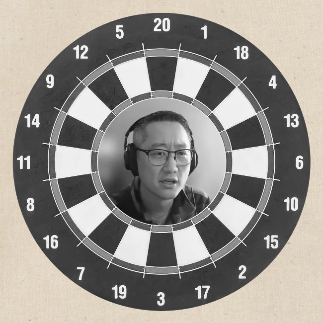 Producer Jay on a Dartboard