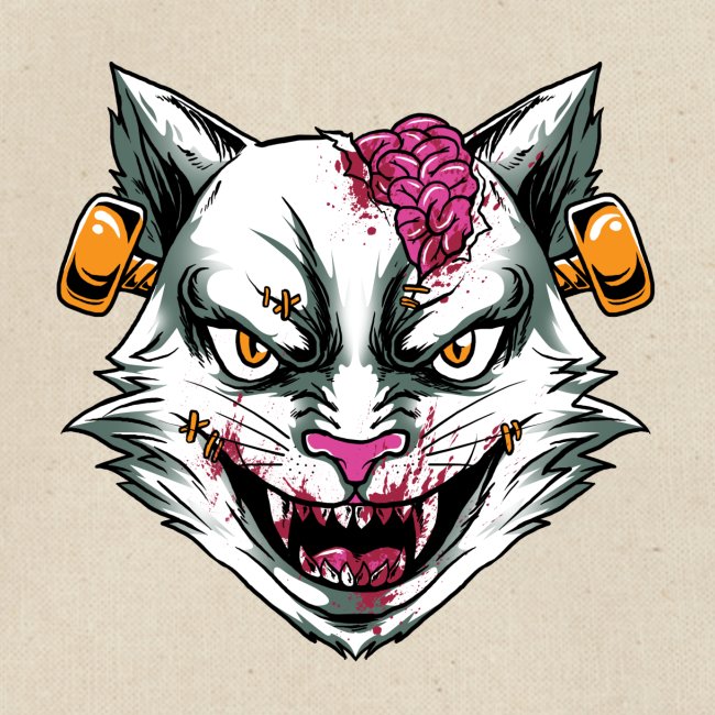 Horror Mashups: Zombie Stein Cat T-Shirt
