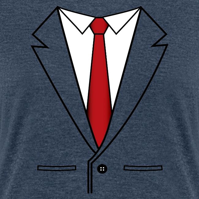 Business Suit With Red Tie
