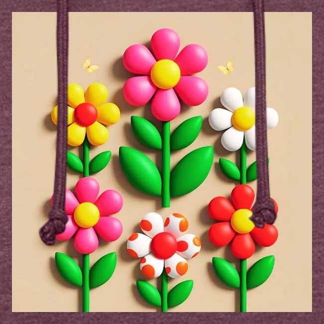 3D Flowers and Butterflies in Amber, Floral Design
