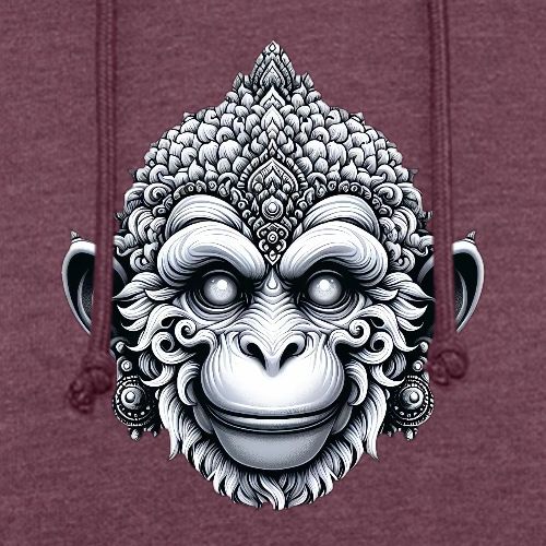 Hanuman Hindu God - Unisex Organic Hoodie