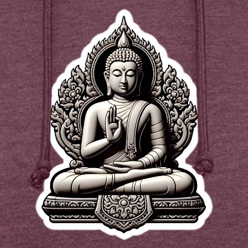The Buddha Displaying Hand Mudra - Unisex Organic Hoodie