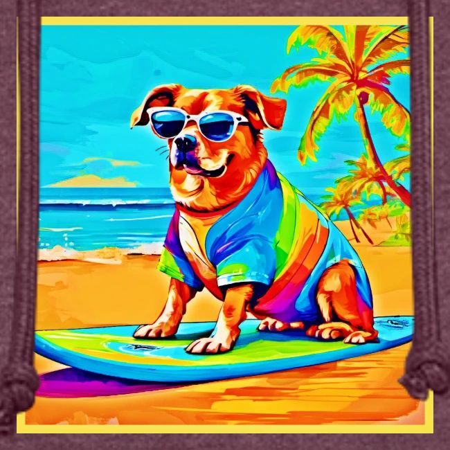 Beachside Pup: Surfing Charm